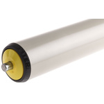 Interroll PVC Round Conveyor Roller Spring Loaded 50mm Dia. x 500mm L, Steel, 10mm Spindle, 530mm Overall Length