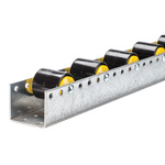Interroll Roller Track, Heavy Duty, 50mm Diameter, 51.3mm Width, 962mm x 74mm
