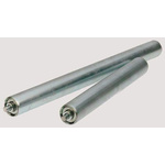 Rollezy Zinc Plated Steel Round Conveyor Roller 25mm Dia. x 450mm L, Steel, 6mm Spindle, 468mm Overall Length