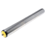 Interroll Stainless Steel Round Conveyor Roller Spring Loaded 50mm Dia. x 400mm L, 840N Load Capacity Stainless Steel,