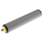 Interroll PVC Round Conveyor Roller Spring Loaded 40mm Dia. x 200mm L, 180N Load Capacity Zinc Plated Steel, 10mm