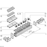 Bosch Rexroth Rail Holder With Stop, 92mm Length x 45mm Width x 84mm Height