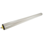Interroll PVC Round Conveyor Roller Spring Loaded 40mm Dia. x 500mm L, 40N Load Capacity Stainless Steel, 8mm Spindle,