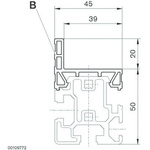 Bosch Rexroth Profile Rail, 3000mm Length x 45mm Width x 70mm Height