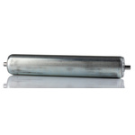 Bosch Rexroth Galvanized Steel Round Conveyor Roller 40mm Dia. x 225mm L, 500N Load Capacity, 8mm Spindle, 246mm