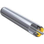 Interroll Round Conveyor Roller Spring Loaded 40mm Dia. x 200mm L, 3000N Load Capacity, 8mm Spindle, 226mm Overall