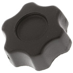 RS PRO Black Multiple Lobes Clamping Knob, M6, Threaded Hole