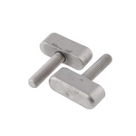 RS PRO Silver Wing Clamping Knob, M8, Threaded Stud