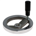 RS PRO Silver Die Cast Aluminium Hand Wheel, 125mm diameter