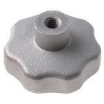 RS PRO Silver Multiple Lobes Clamping Knob, M6, Threaded Hole