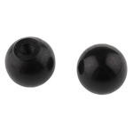 RS PRO Black Ball Clamping Knob, M4, Threaded Hole