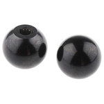 RS PRO Black Duroplast Ball Clamping Knob, Unthreaded Hole