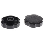 RS PRO Black Multiple Lobes Clamping Knob, M6, Unthreaded Hole