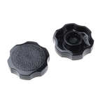 RS PRO Black Multiple Lobes Clamping Knob, M8, Unthreaded Hole