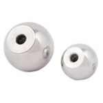 RS PRO Silver Ball Clamping Knob, M5, Threaded Hole