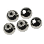 RS PRO Silver Ball Clamping Knob, M6, Threaded Hole