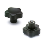Elesa 166475 Black Glass Fibre Reinforced Polyamide Knob, M8, Threaded Hole