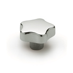 Elesa 169522 Natural Cast Aluminium Knob, M8, Blind Hole