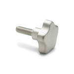 Elesa 169571 Natural Stainless Steel Knob, M10 x 20, Threaded Stud