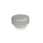 Elesa 503511 Natural Stainless Steel Round Knob, M6, Blind Hole