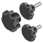 Bosch Rexroth 3842516851 Black Star Knob Clamping Knob, M6, Bolt