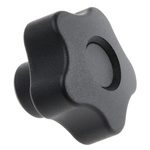 Elesa 69893 Black Multiple Lobes Clamping Knob, M6, Threaded Hole