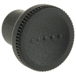 RS PRO Black Knurled Clamping Knob, M8, Threaded Hole