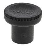 RS PRO Black Knurled Clamping Knob, M10, Threaded Hole