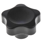 Elesa 166346 Black Multiple Lobes Clamping Knob, M8, Threaded Hole