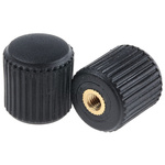 RS PRO Black Knurled Clamping Knob, M5, Threaded Hole