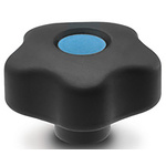 Elesa 169952-C9 Black Hex Clamping Knob, M8, Threaded Hole