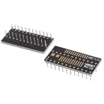 Winslow Straight Through Hole Mount 1.27 mm, 2.54 mm Pitch IC Socket Adapter, 24 Pin Female SOIC to 24 Pin Male DIP