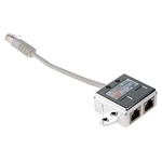RS PRO Cat5e RJ45 T-Adapter, 2 Port, Shielded, 170 mm Extension Length