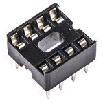 ASSMANN WSW 2.54mm Pitch Vertical 8 Way, Through Hole Stamped Pin Open Frame IC Dip Socket, 1A