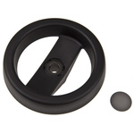 Elesa Black Technopolymer Hand Wheel, 99mm diameter