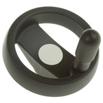 Elesa Black Technopolymer Hand Wheel, 80mm diameter