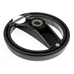 Elesa Black Technopolymer Hand Wheel, 160mm diameter