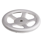 RS PRO Silver Stainless Steel Hand Wheel, 250mm diameter