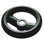 RS PRO Black Glass-Fibre Reinforced Technopolymer Hand Wheel, 80mm diameter