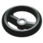RS PRO Black Glass-Fibre Reinforced Technopolymer Hand Wheel, 100mm diameter