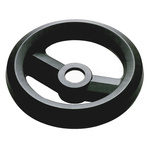 RS PRO Black Glass-Fibre Reinforced Technopolymer Hand Wheel, 126mm diameter