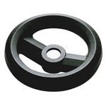 RS PRO Black Glass-Fibre Reinforced Technopolymer Hand Wheel, 160mm diameter