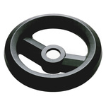RS PRO Black Glass-Fibre Reinforced Technopolymer Hand Wheel, 160mm diameter