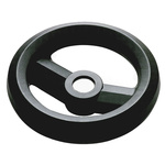 RS PRO Black Glass-Fibre Reinforced Technopolymer Hand Wheel, 200mm diameter