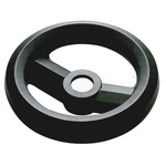 RS PRO Black Glass-Fibre Reinforced Technopolymer Hand Wheel, 200mm diameter