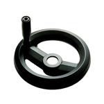 RS PRO Black Glass-Fibre Reinforced Technopolymer Hand Wheel, 80mm diameter