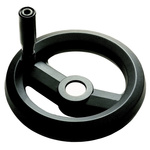 RS PRO Black Technopolymer Hand Wheel, 80mm diameter