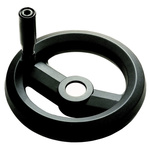 RS PRO Black Glass-Fibre Reinforced Technopolymer Hand Wheel, 100mm diameter