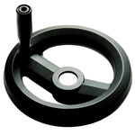 RS PRO Black Glass-Fibre Reinforced Technopolymer Hand Wheel, 160mm diameter