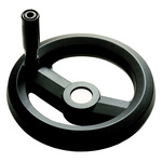 RS PRO Black Glass-Fibre Reinforced Technopolymer Hand Wheel, 80mm diameter